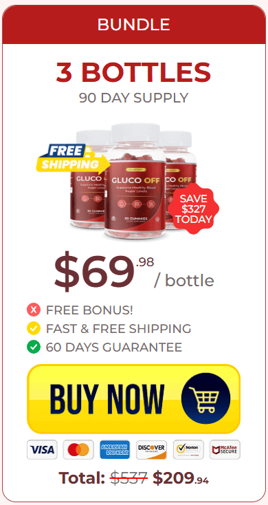 gluco off 3 bottles price
